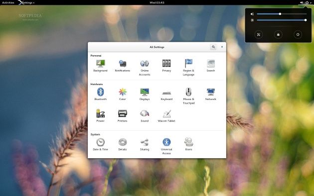 fedora 20 gnome ustawienia