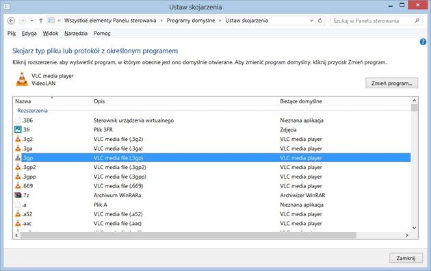 Windows 8 - programy ustawienia