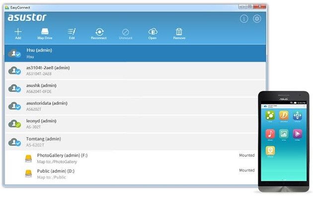 Asustor ADM 3.0 smartfon