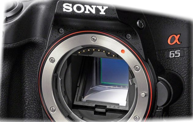 Sony SLT-A65 widok lustro