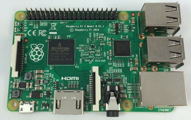 Raspberry Pi 2 przód