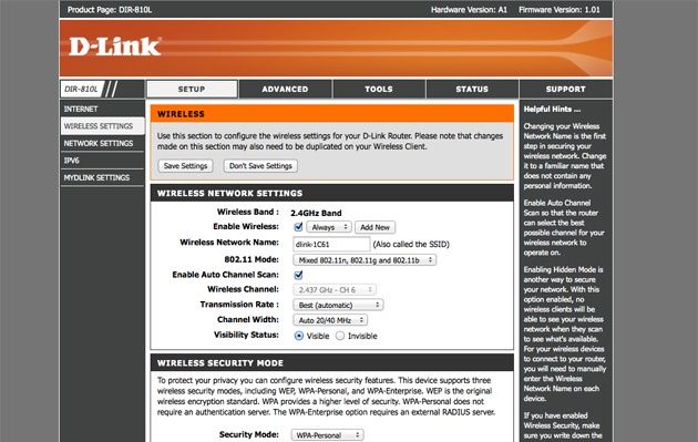 D-Link DIR-810L wireless