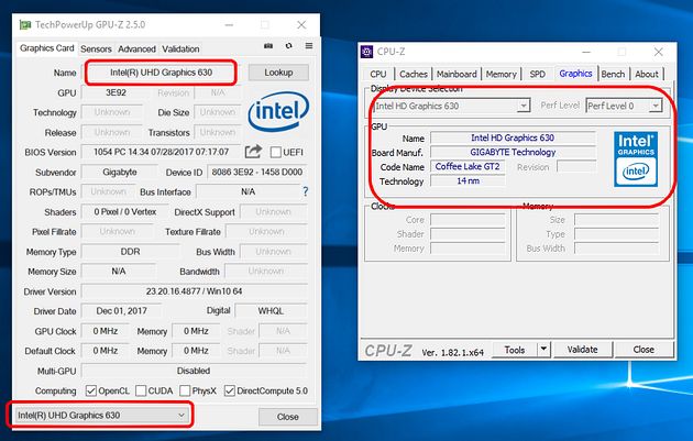 intel UHD 630