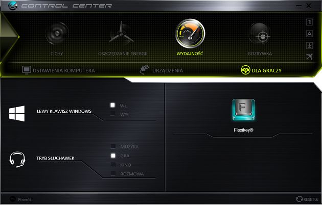 Control Center dla graczy