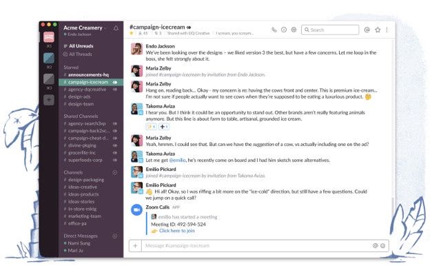 Slack Shared channels