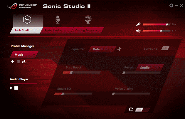 ASUS G752VS-GC064T sonic studio