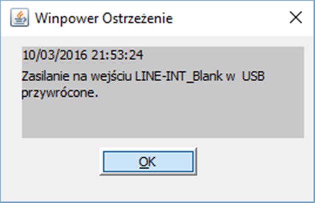 Winpower Ostrzeżenie