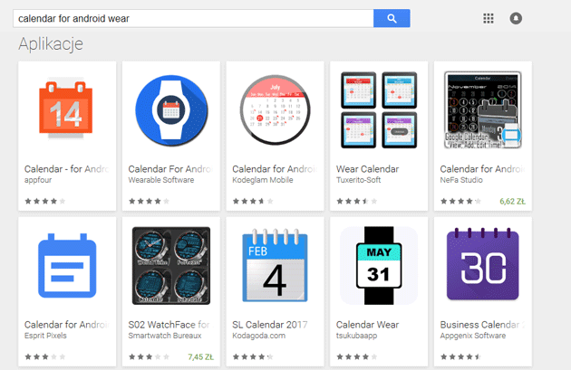 calendar for android wear