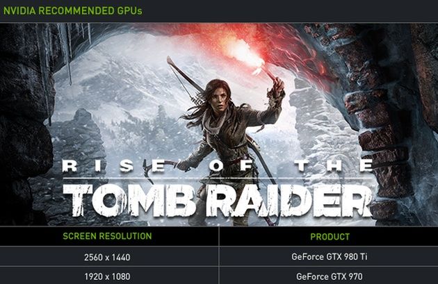 Rise of the Tomb Raider karta graficzna