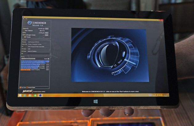 Tablet z procesorem Intel Core M 5Y70 - wydajność Cinebench R11.5
