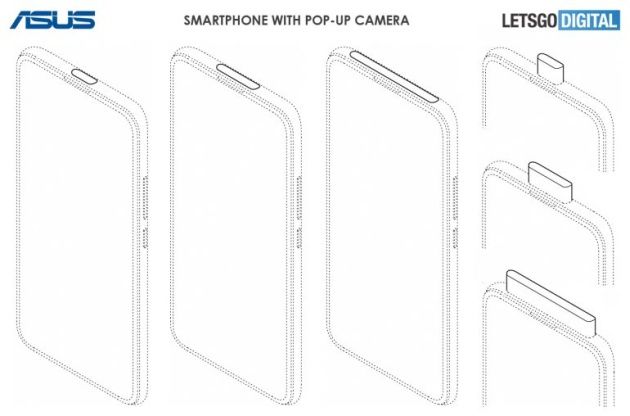 Asus smartfon wysuwany aparat patent