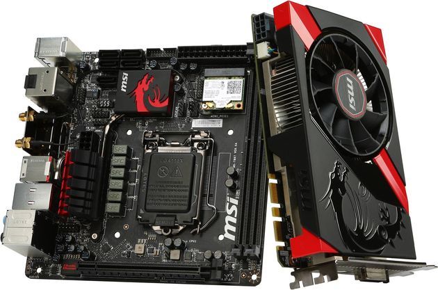 MSI Z87I Gaming AC płyta główna GeForce GTX 760 Gaming mini-ITX karta graficzna zdjęcie