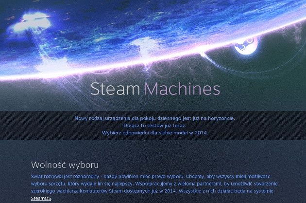 valve steam machines zapowiedź komputer gry linux salon specyfikacja