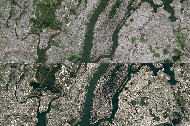 Google Mapy Landsat 8 Nowy Jork