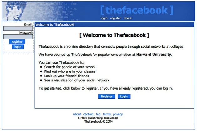 TheFacebook - początek portalu