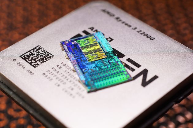 AMD Ryzen Raven Ridge - zdjęcie krzemowego jądra