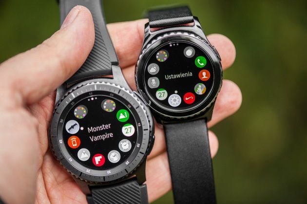 Samsung Gear S3 frontier z Gear S2 classic menu
