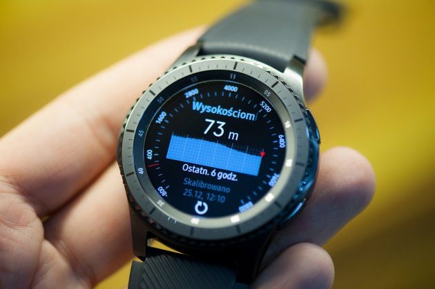 Samsung Gear S3 frontier wysokość nad poziomem morza