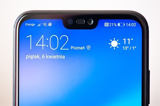 Huawei P20 Lite - notch - wcięcie w ekranie