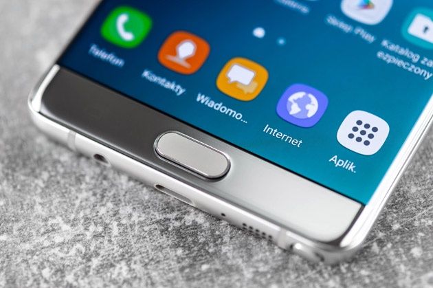 Samsung Galaxy Note 7 - przycisk Home