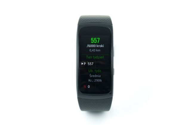 Samsung Gear Fit 2 kroki i kalorie