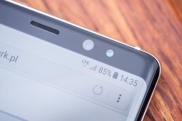 Galaxy Note 8 - skaner tęczówki oka