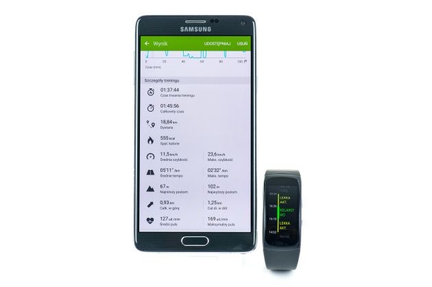 Samsung Gear Fit 2 S Health na Note 4