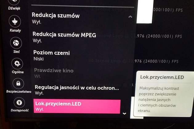 LG 55SK8100 - kontrast