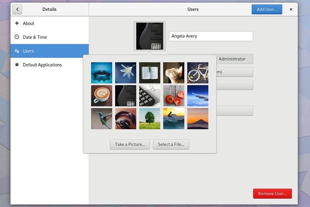 GNOME 3.28 profil