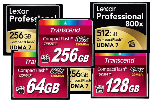 Transcend Lexar karty Compact Flash