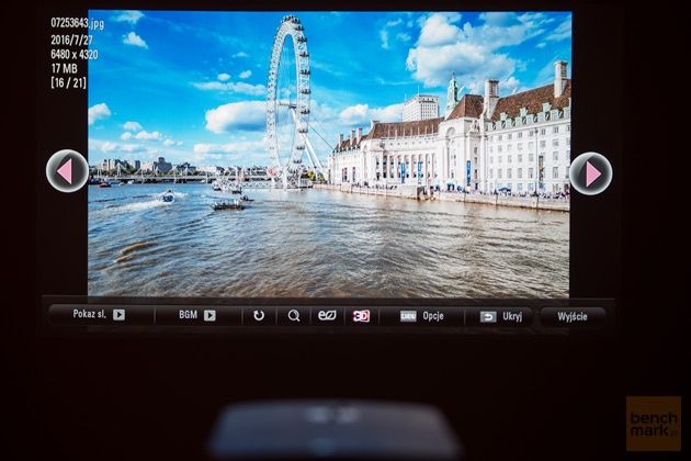 LG PF1500G test przeglądanie zdjęć