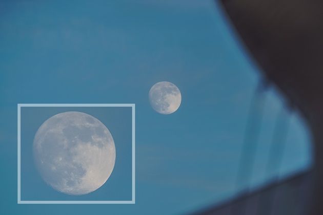 Księżyc w obiektywie 400 mm
