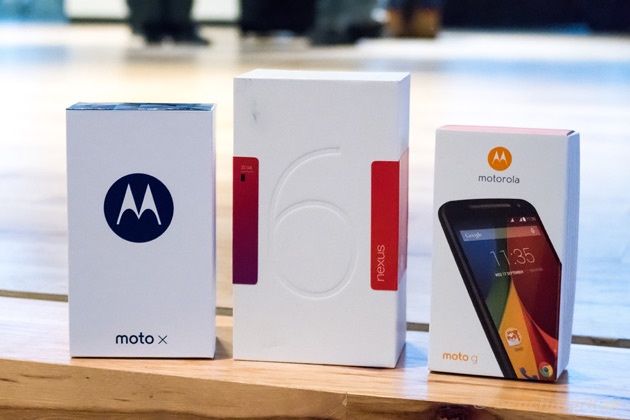 Smartfony Motorola pudełka