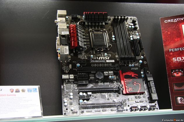 MSI Z77A-GD65 Gaming płyta główna prezentacja CeBIT 2013 zdjęcie