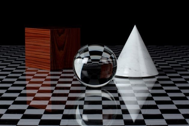 Foto render figury geometryczne