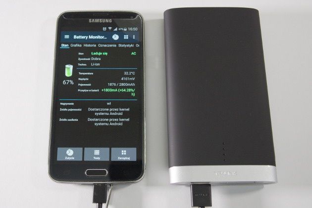 TP-Link PB50 z Samsungiem Galaxy S5