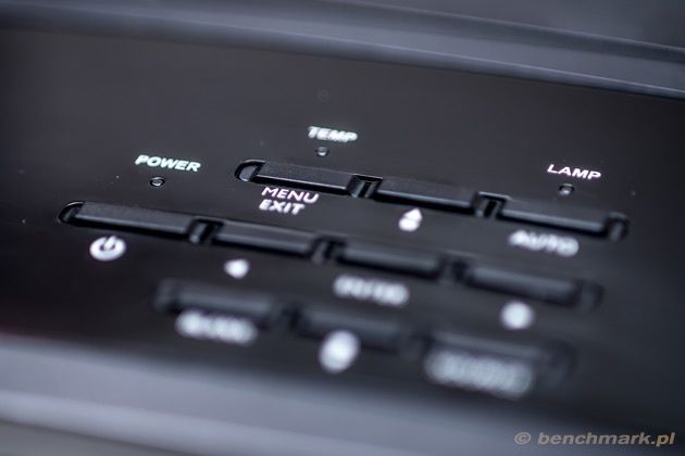 InFocus IN119HDx przyciski i diody kontrolne