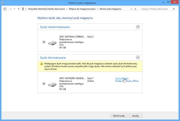 RAID w Windows 8