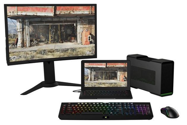 Razer Blade Stealth laptop z przystawką Core