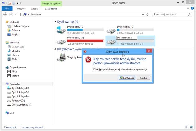 Windows 8 - tablica partycji
