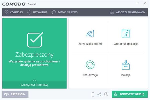 Comodo Free Firewall - dobry darmowy firewall