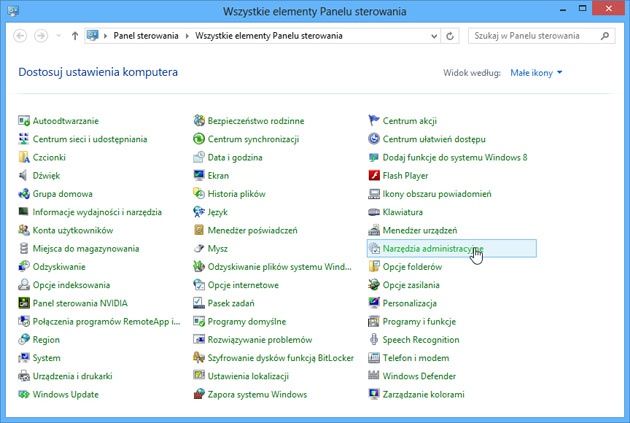 Windows 8 - tablica partycji