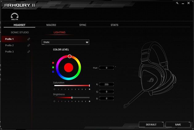 ROG Armoury - sterowanie oświetleniem RGB