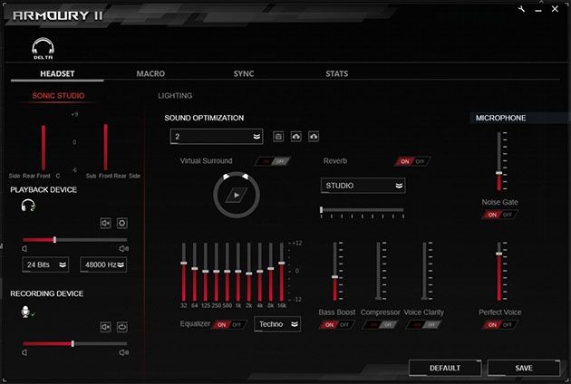 ROG Armoury - centrum sterowania