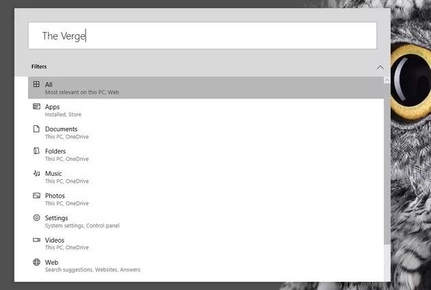 Windows 10 wyszukiwarka filtry
