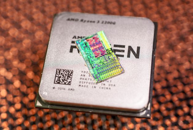 AMD Ryzen Raven Ridge - zdjęcie krzemowego jądra
