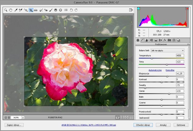 Adobe Camera Raw 9.1 Panasonic DMC-G7