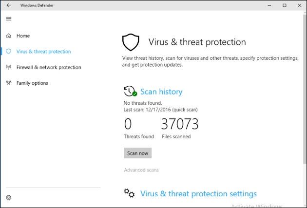 Windows 10 Defender
