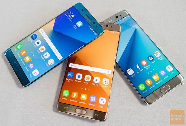 Samsung Galaxy Note 7 trzy kolory