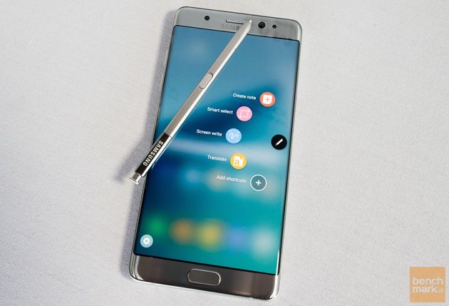 Samsung Galaxy Note 7 S Pen menu